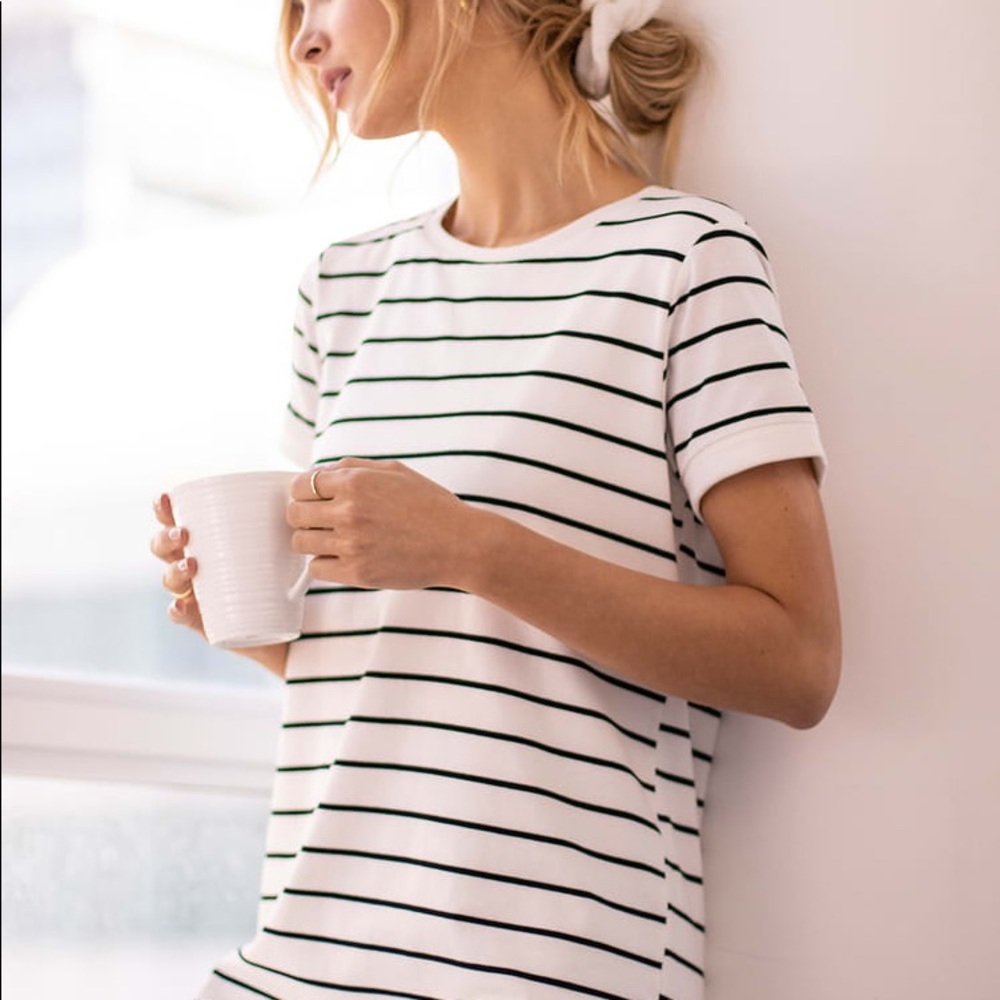 LULUS | Cafe Society Striped Shirt Dress